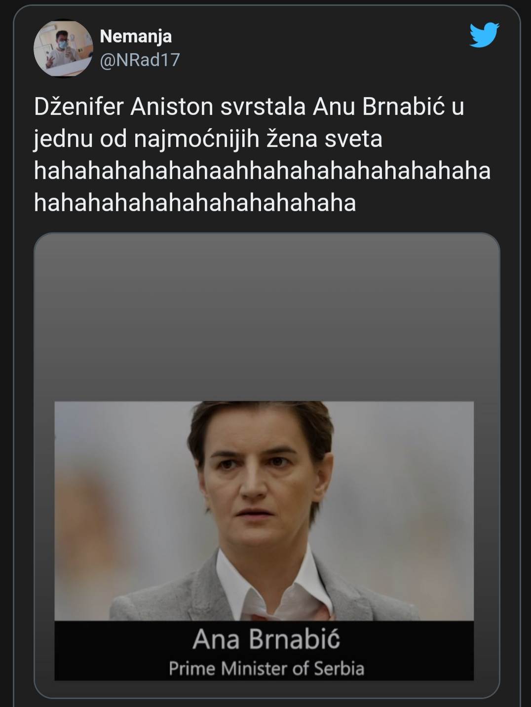 jennifer aniston ana brnabić