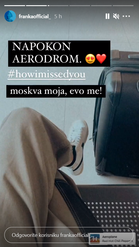 ODLETJELA U SVOJ DRUGI DOM Franka jedva dočekala sjesti na avion