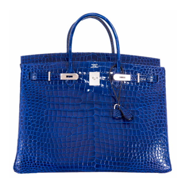 Blue Crocodile Hermes Birkin Handbag