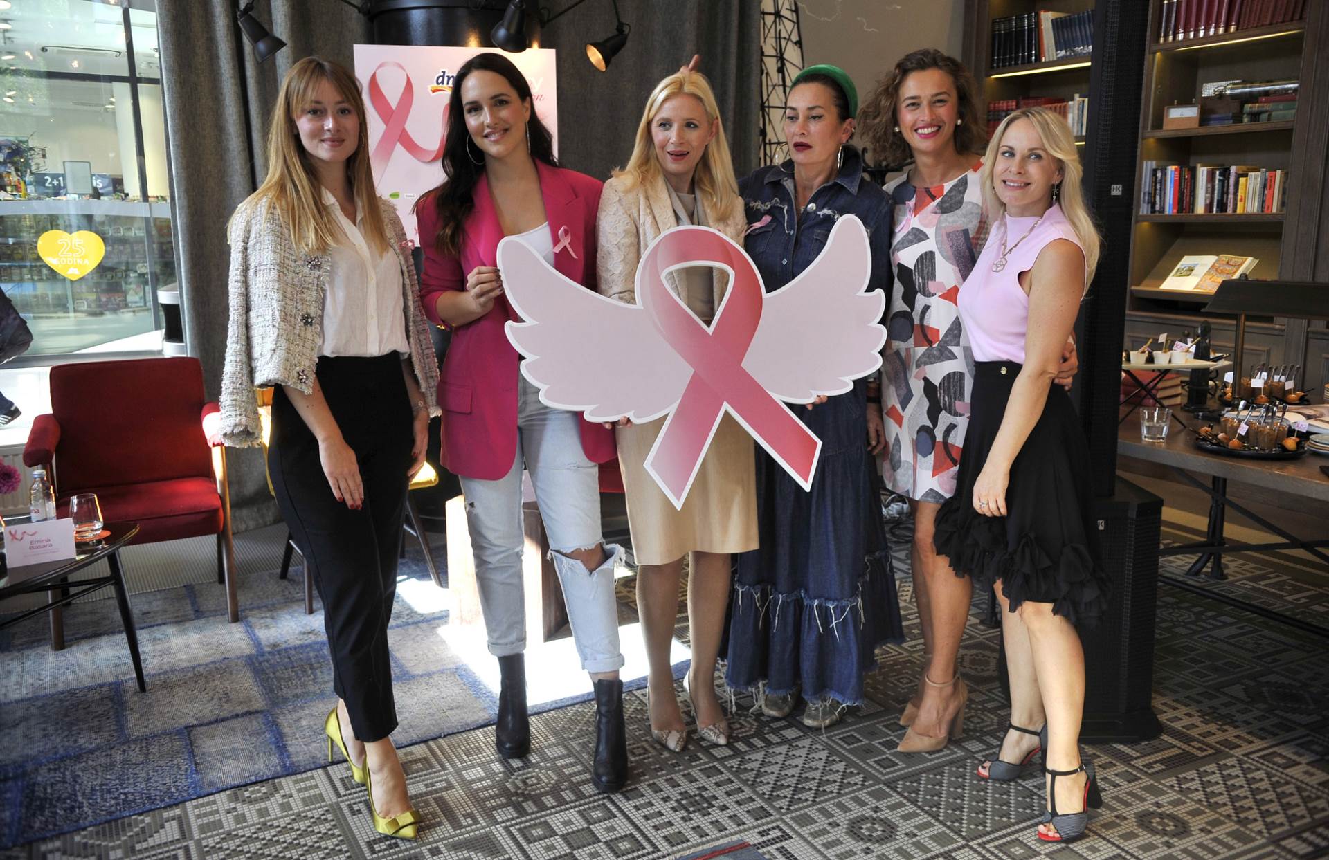 Petra Bosnar, Adria Media Zagreb, Lana Jurčević, Nives Moric, predsjednica Udruge P.I.N.K. – life, ambasadorica Leonarda Lončar, Marina Živković, brend menadžerica Adria Media Zagreb, Emina Pršić