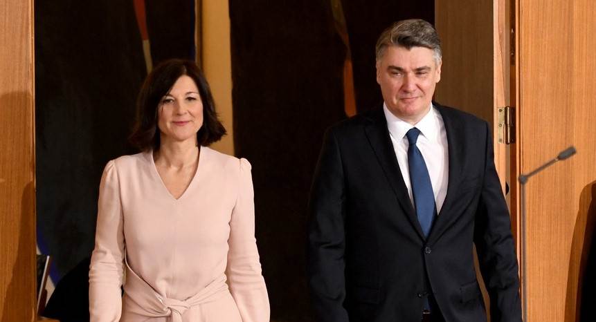 Sanja Musić Milanović i Zoran Milanović na inauguraciji