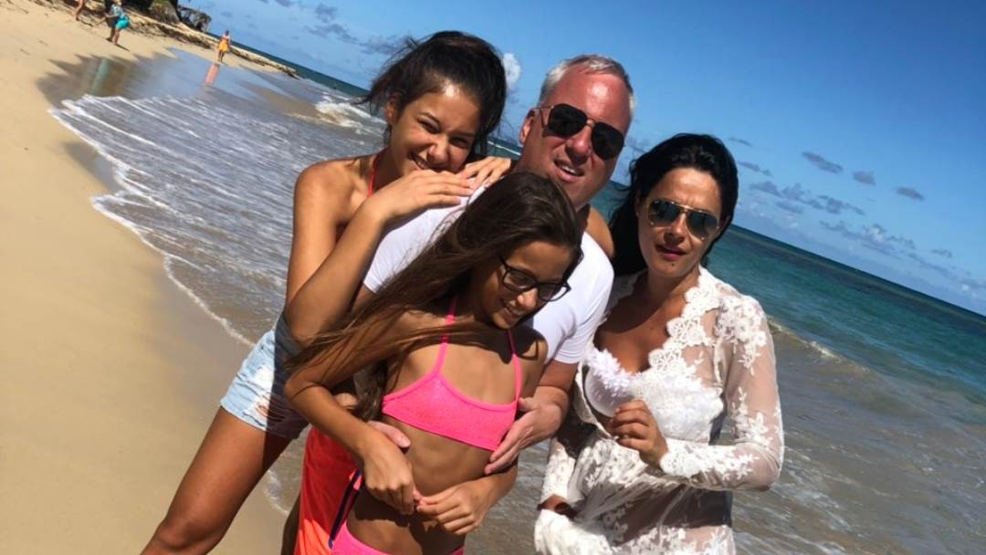 Saša Matić, Anđelija Matić, Aleksandra i Tara Matić na odmoru