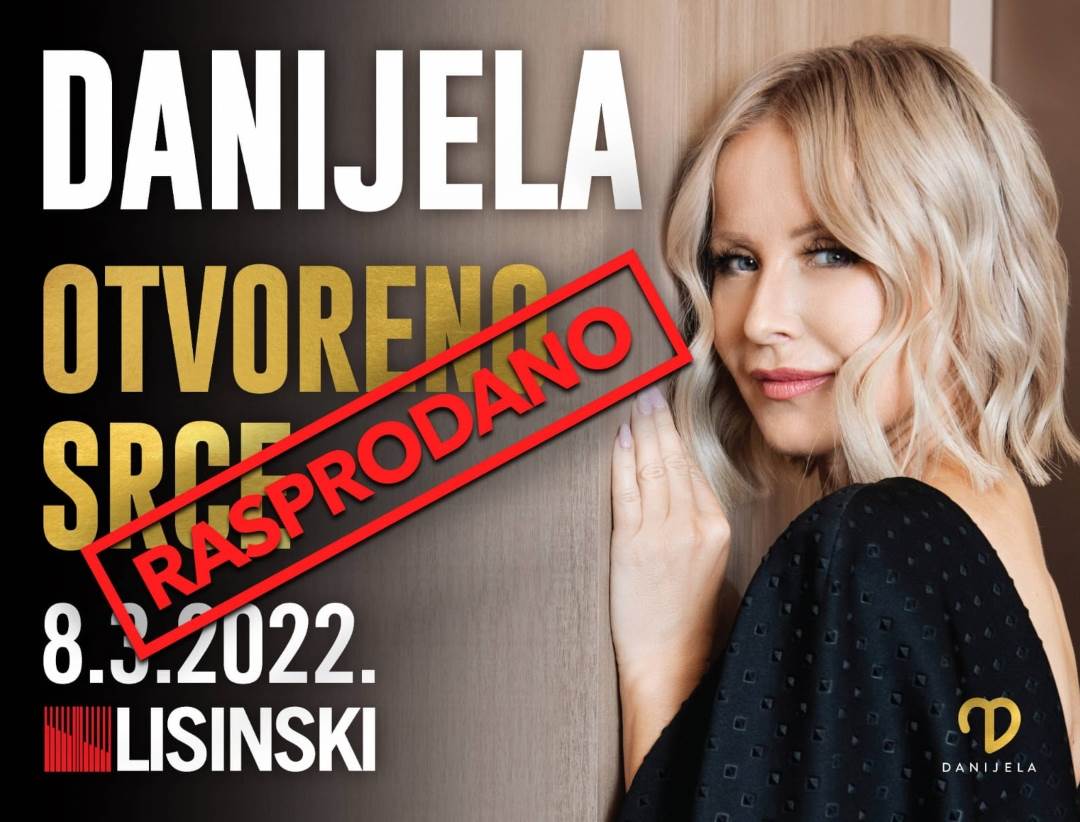 Danijela Martinović rasprodala Lisinski