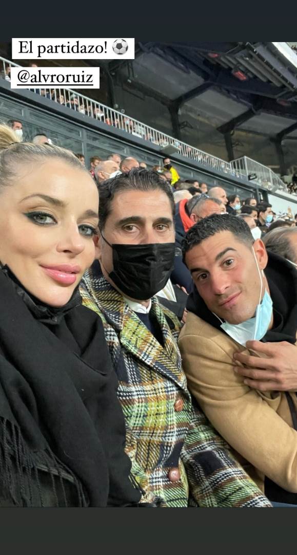 Fani Stipković s Fernandom Hierrom i Alvarom Ruizom na stadionu Santiago Bernabeu