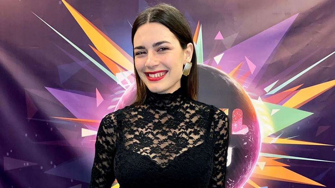 Mia Dimšić na pripremama za Eurosong