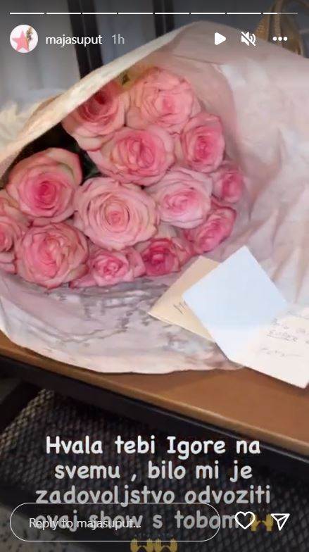 Igor Mešin Maji Šuput poklonio buket ruža