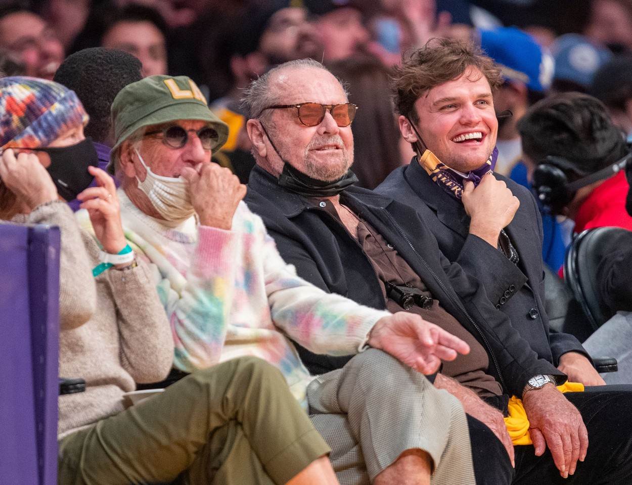 Jack Nicholson i Ray Nicholson na utakmici.