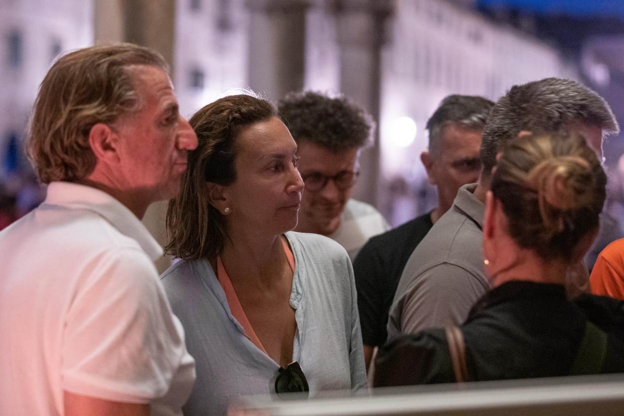 Iva Majoli na Stradunu s dečkom Talijanom