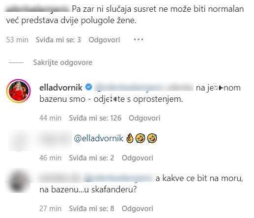 Ella Dvornik odbrusila pratiteljiici