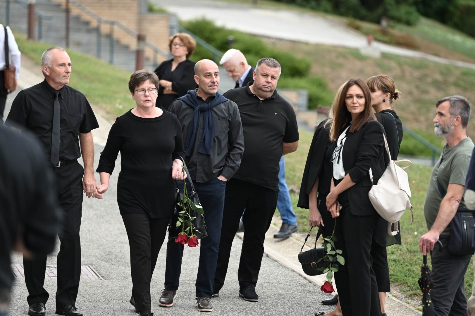 Dino Goleš i Valentina Baus na sprovodu Mislava Bage