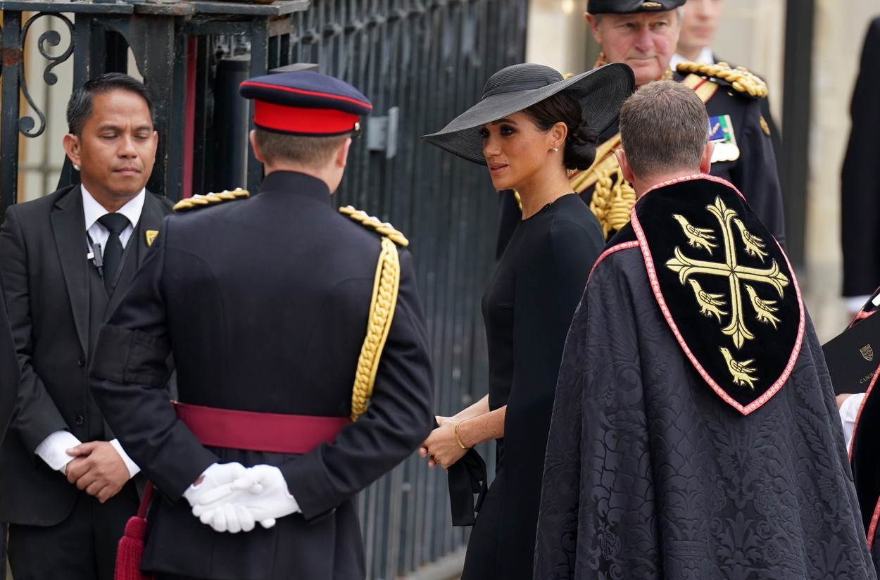 Meghan Markle na sprovodu kraljice Elizabete II.