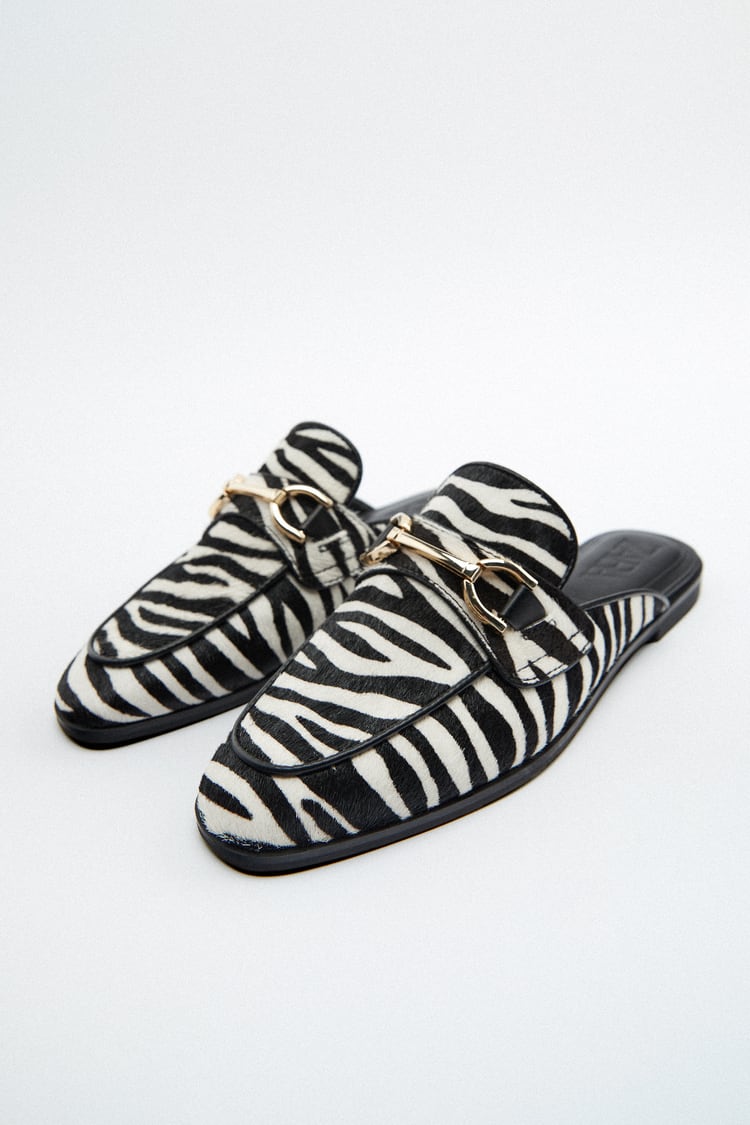 Zebraste slip-on mokasinke iz Zare