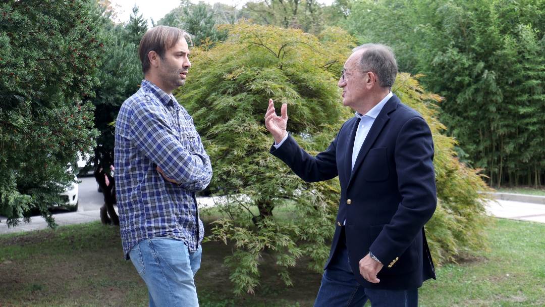 Ivano Balić i Lino Červar na okupljanju muške rukometne reprezentacije