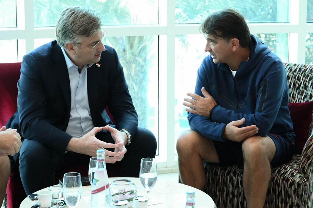 Andrej Plenković i Zlatko Dalić u Katru