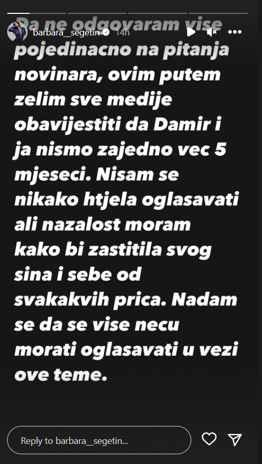 Prekinuli su Barbara Šegetin i Damir Džumhur