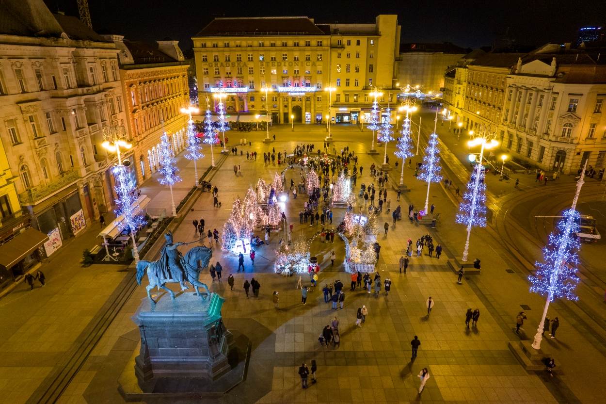 Advent u Zagrebu iz zraka