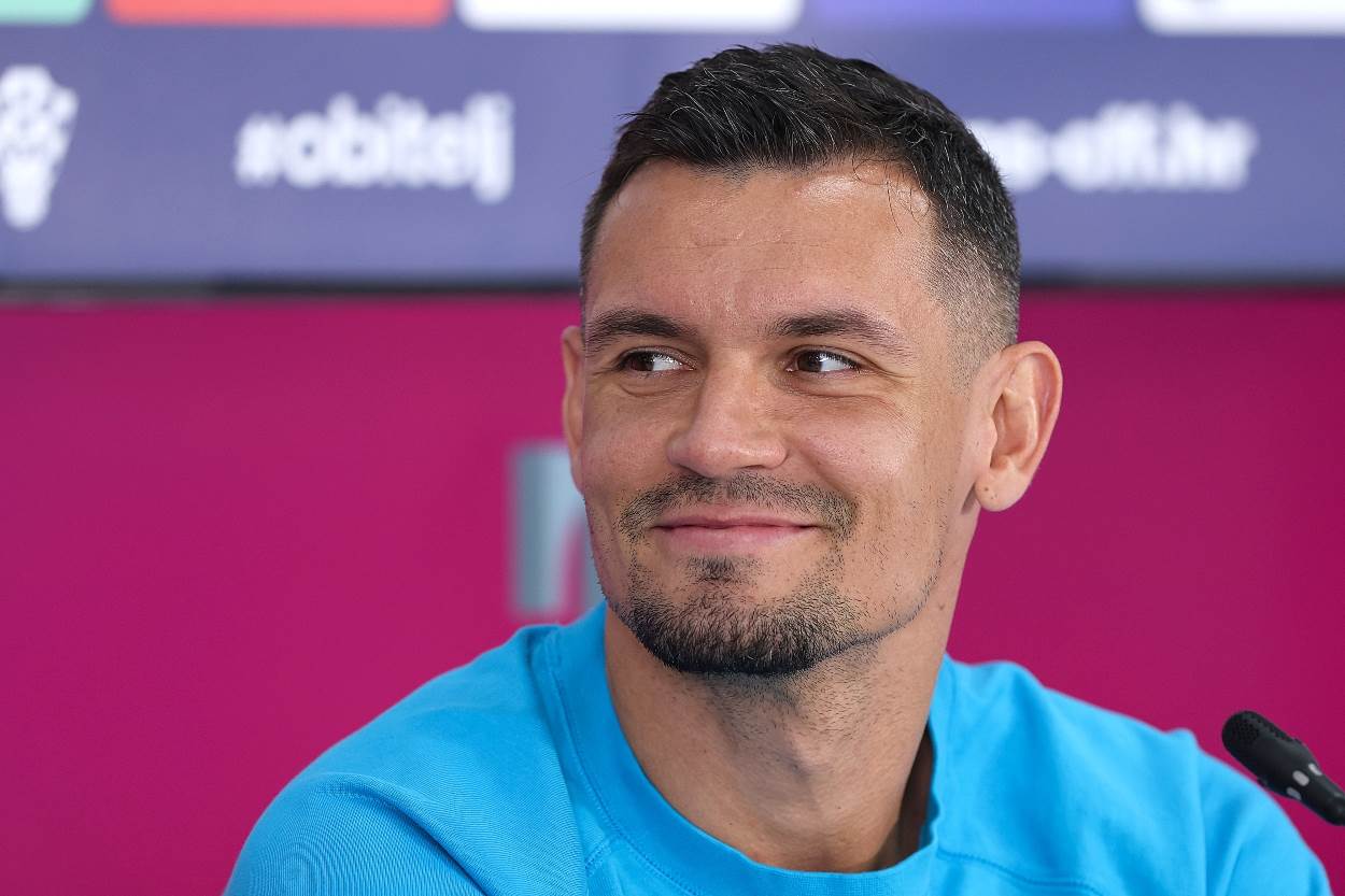 Dejan Lovren na konferenciji za medije