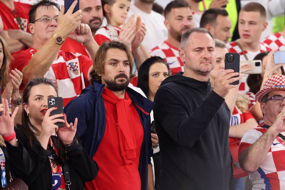 Niko Kranjčar i Josip Šimunić na tribinama u Katru