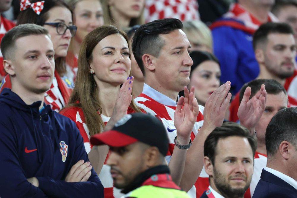 Aleksandra Dojčinović i Tomislav Madžar  na utakmici s Brazilom