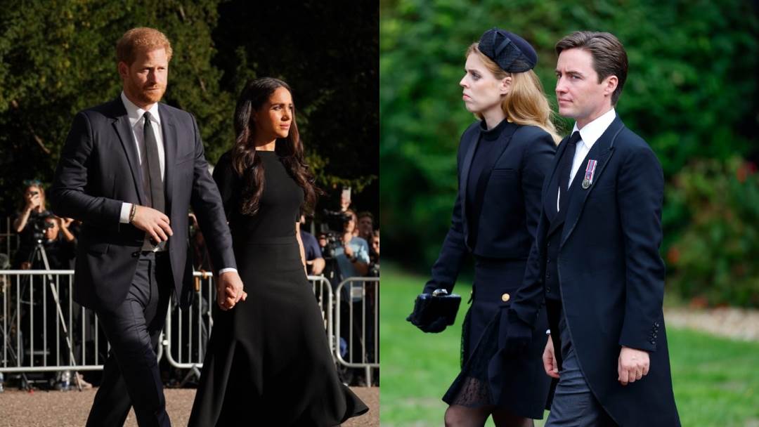 Princ Harry, Meghan Marke, princeza Beatrice i Edoardo Mapelli Mozzi