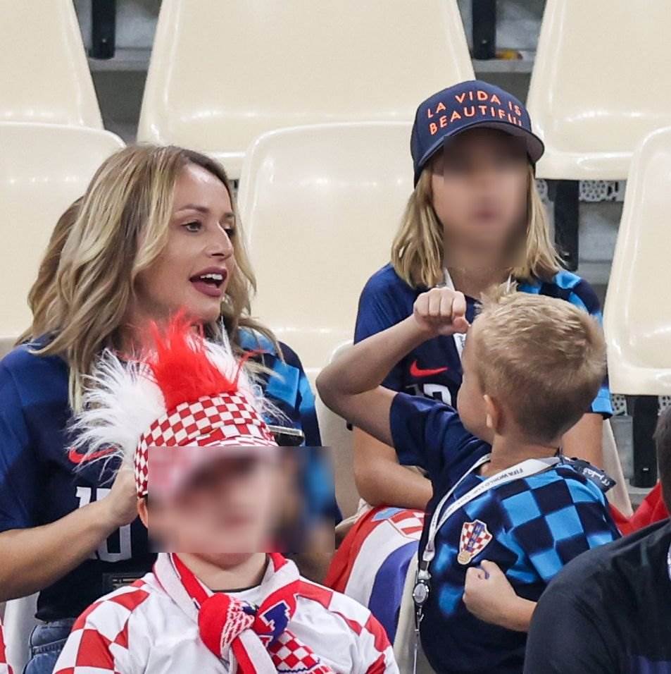 Diora Modrić, sestra Luke Modrića, prije utakmice s Argentinom