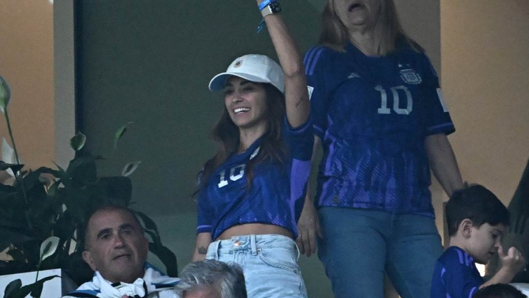 Antonela Roccuzzo na tribinama finala Svjetskog nogometnog prvenstva