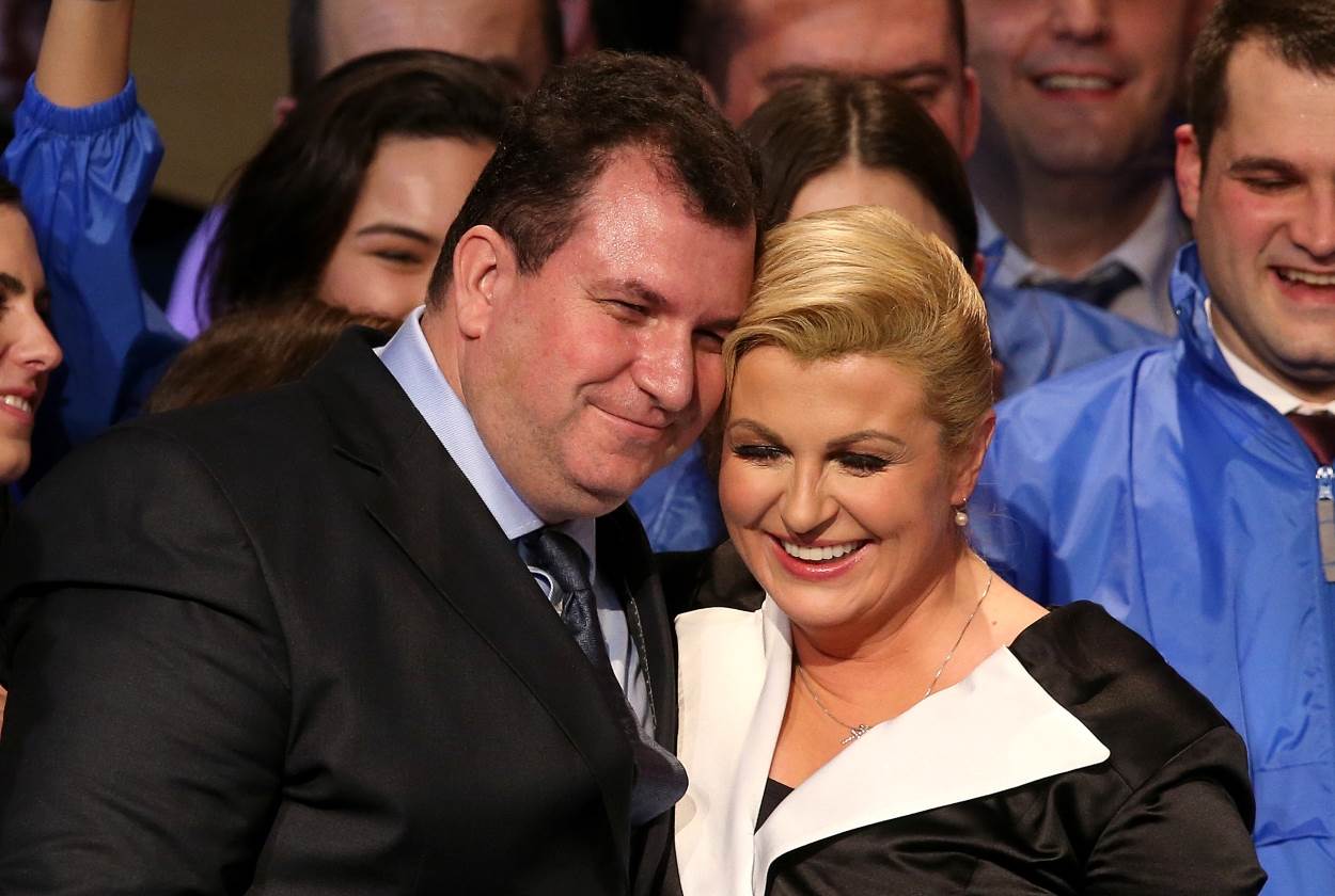 Kolinda Grabar-Kitarović i Jakov Kitarović u siječnju 2015. kad je ona postala predsjednica