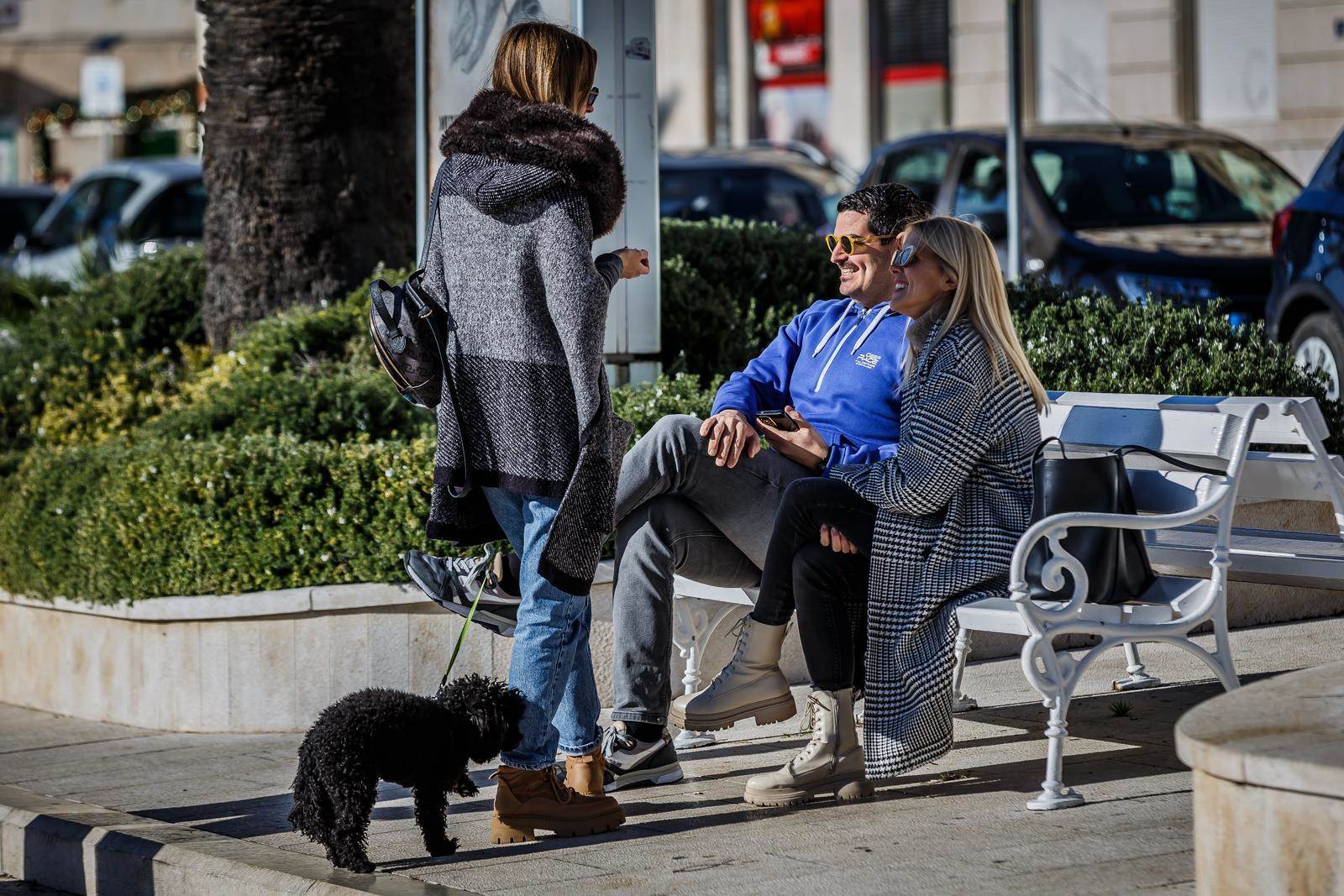 Peco i Silvia Dvornik na splitskoj rivi