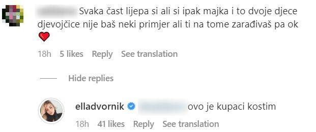 Ella Dvornik se 'obračunala' s pratiteljicom