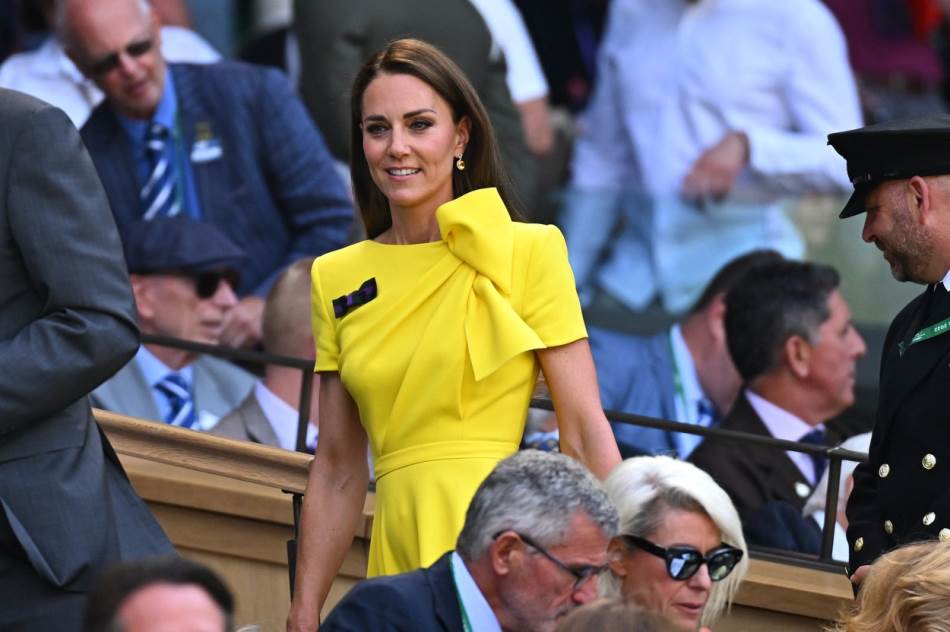 Kate Middleton u žutoj haljini na Wimbledonu