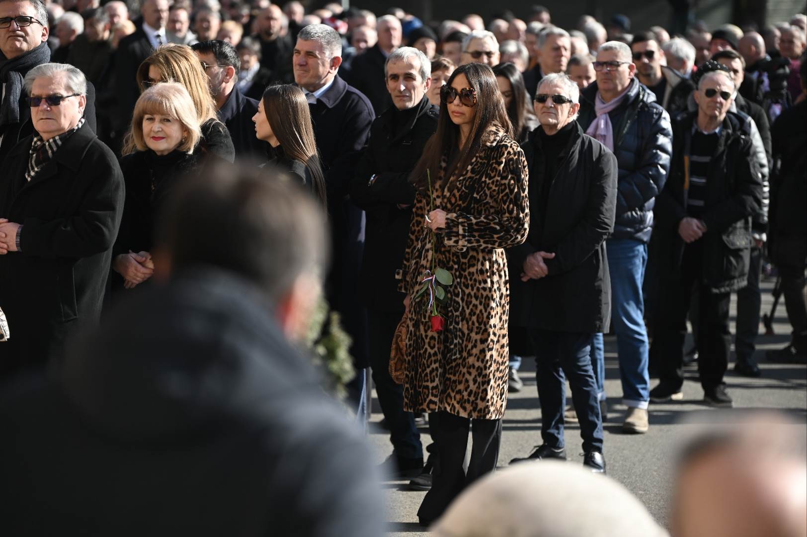 Borna Kotromanić na sprovodu Miroslava Ćire Blaževića