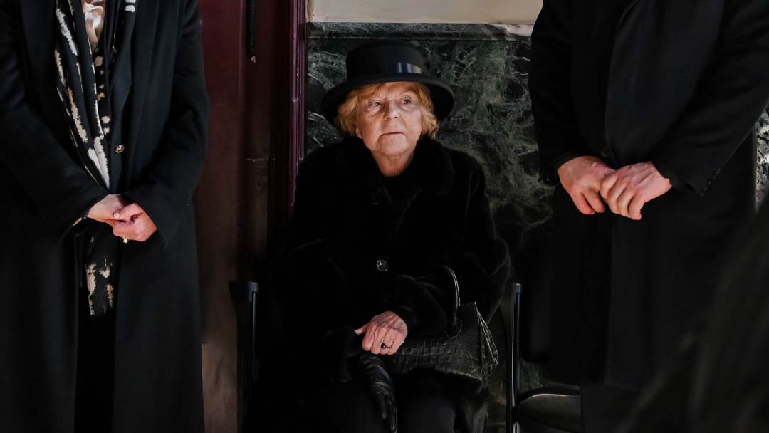 Zdenka Blažević na pogrebu Miroslava Ćire Blaževića
