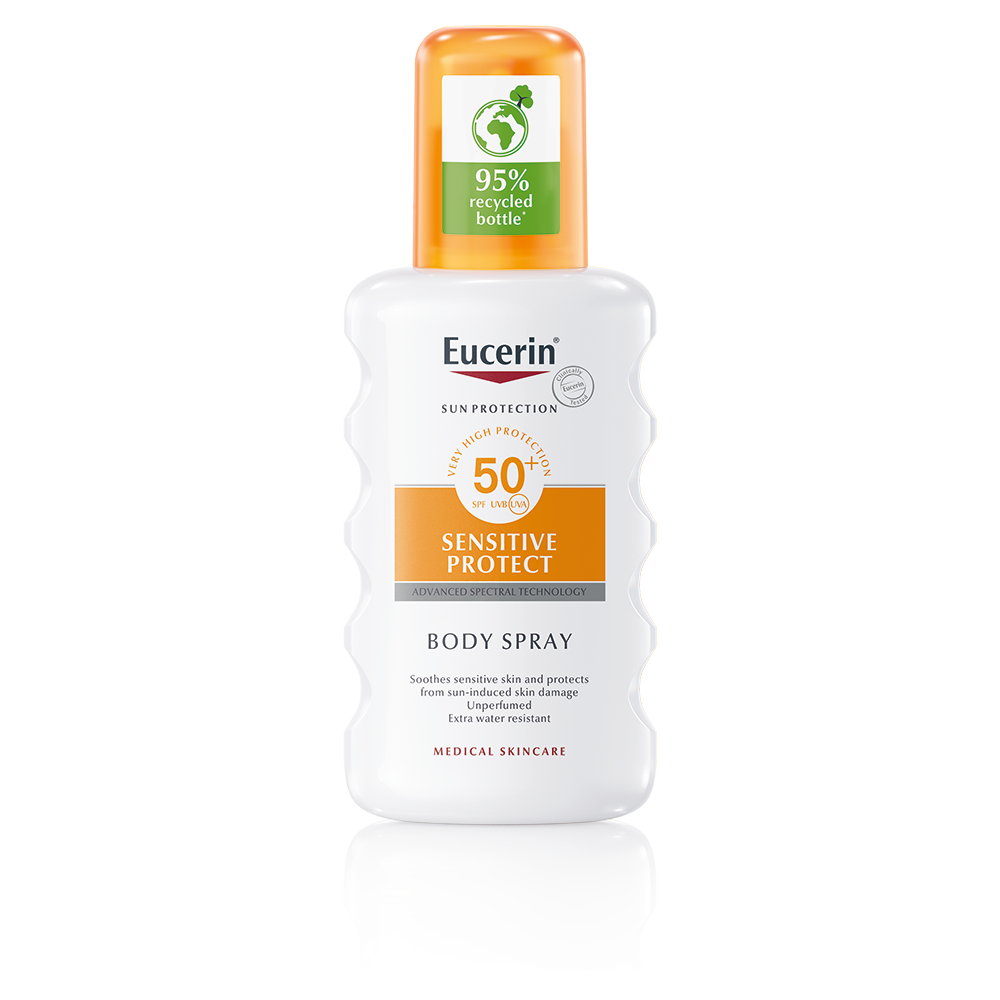 Eucerin Sensitive Protect sprej za zastitu koze od sunca SPF 50