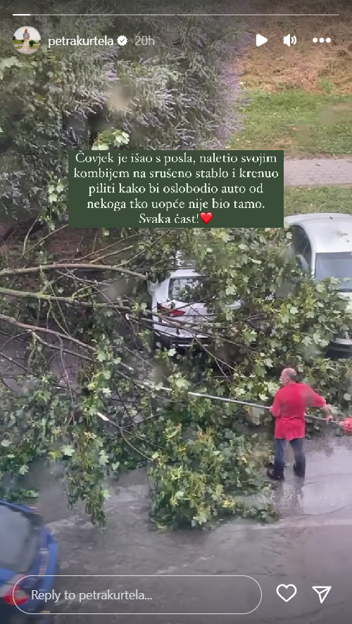 Petra Kurtela o oluji u Zagrebu