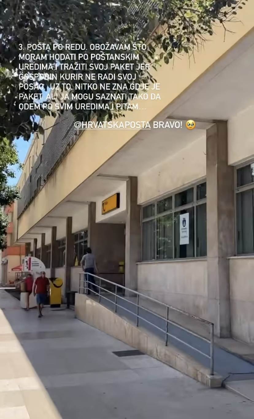 Paula Sikirić kritizirala Hrvatsku poštu putem Instagram storyja.