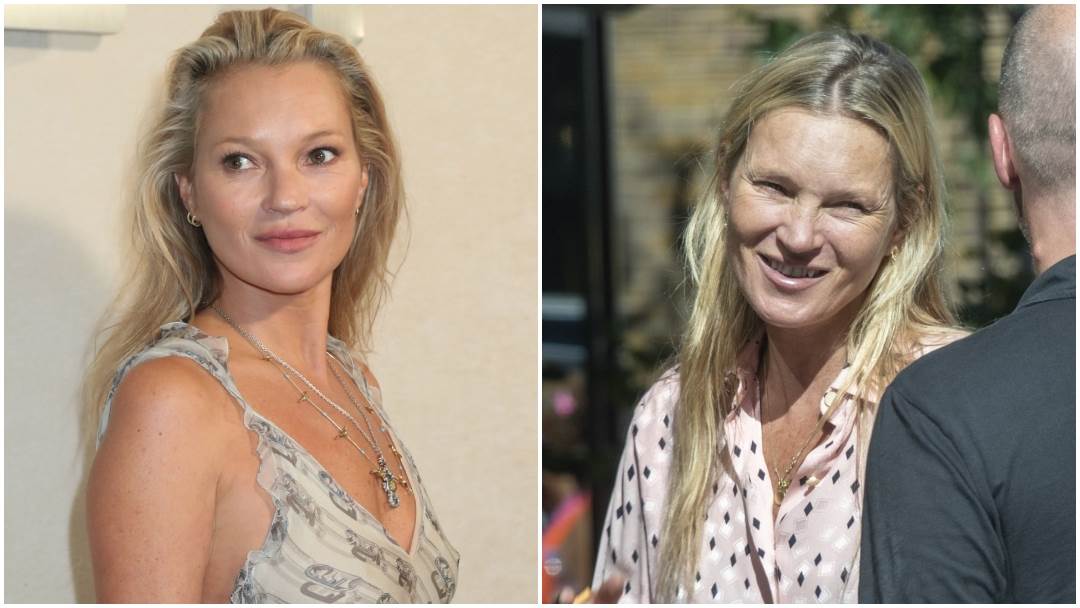 Kate Moss našminkana i bez šminke