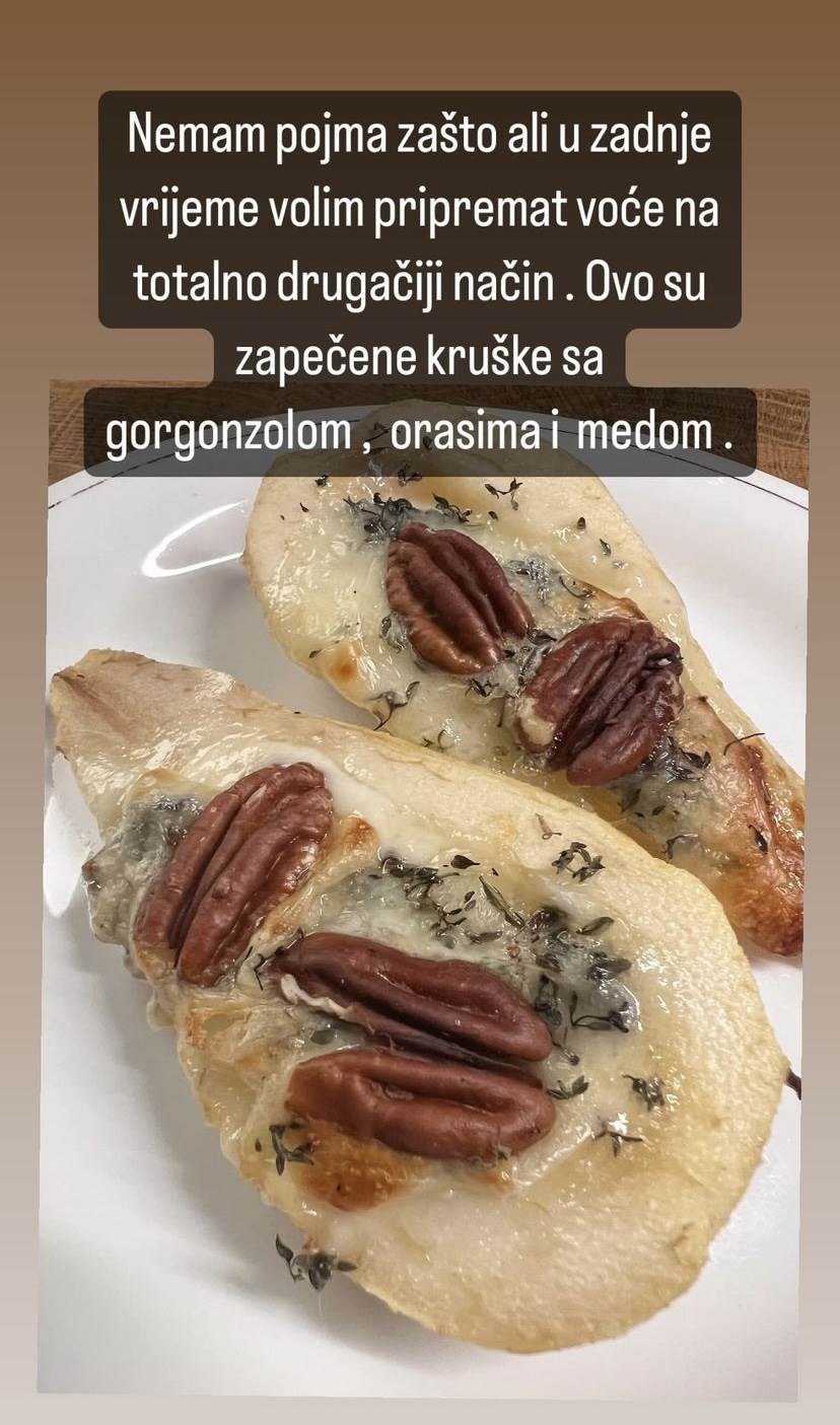 Danijela Dvornik recept za kruške sa sirom.