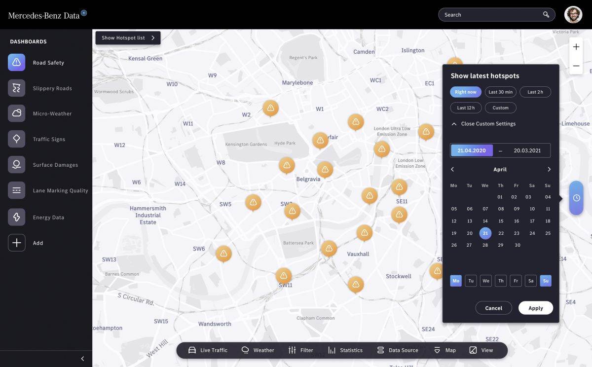 MERCEDES-BENZ ROAD SAFETY DASHBOARD Inovacije za sigurnije ulice