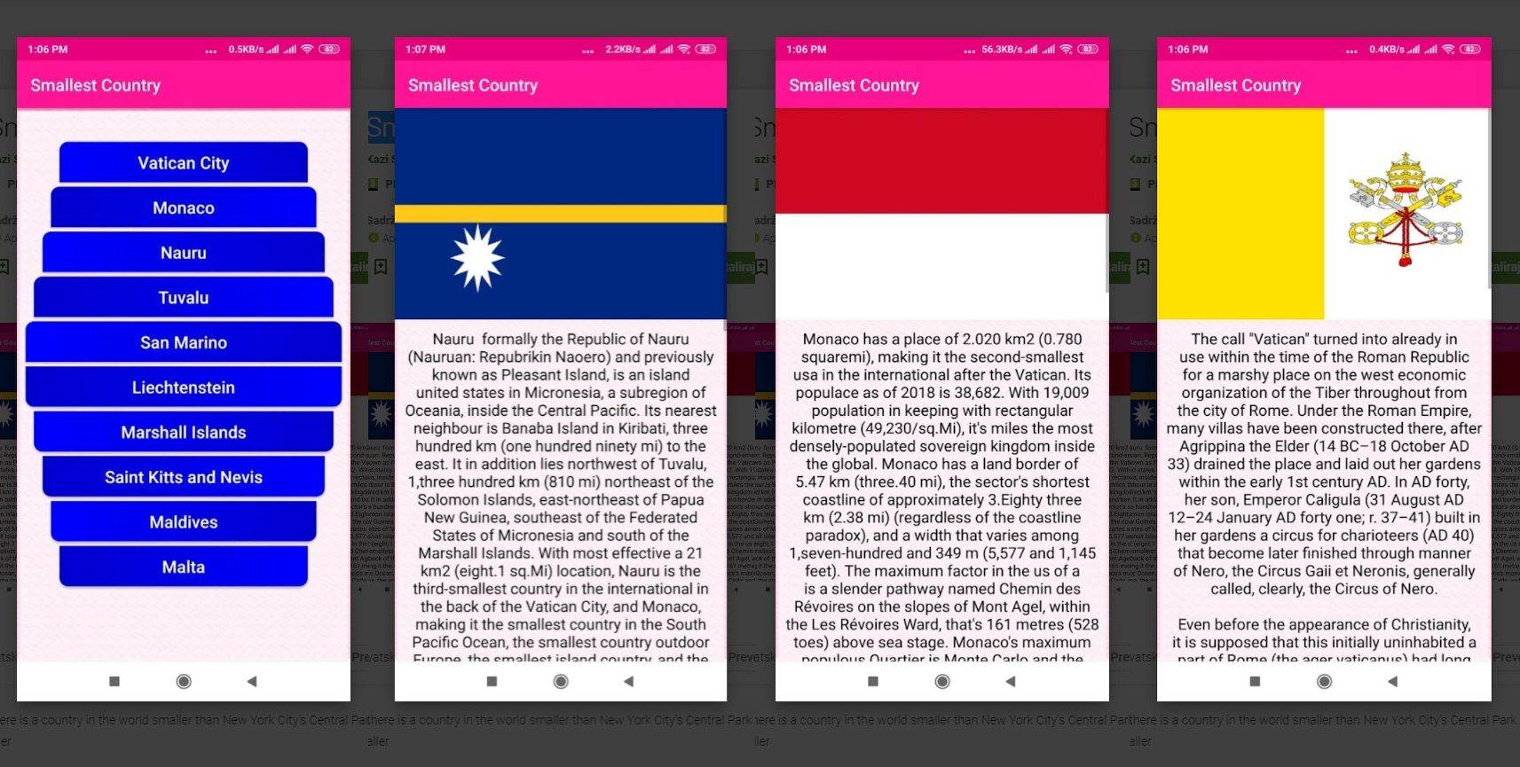 Najmanje zemlje svijeta, na ekranu vašeg telefona