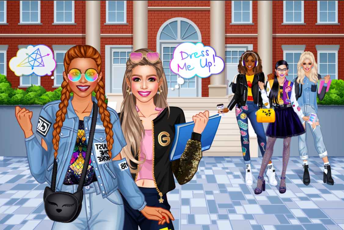College Student Girl Dress Up