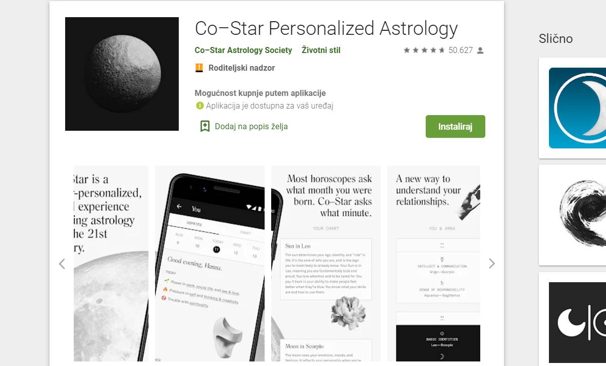 Astrologija aplikacija 1