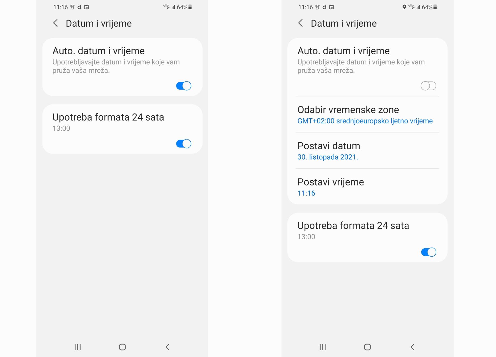 NE ZABORAVITE: Postavite automatsku promjenu datuma i vremena