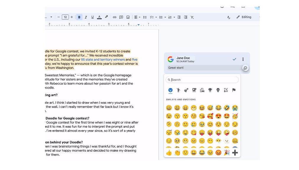9 emotikoni Google Dokumenti Docs.jpg