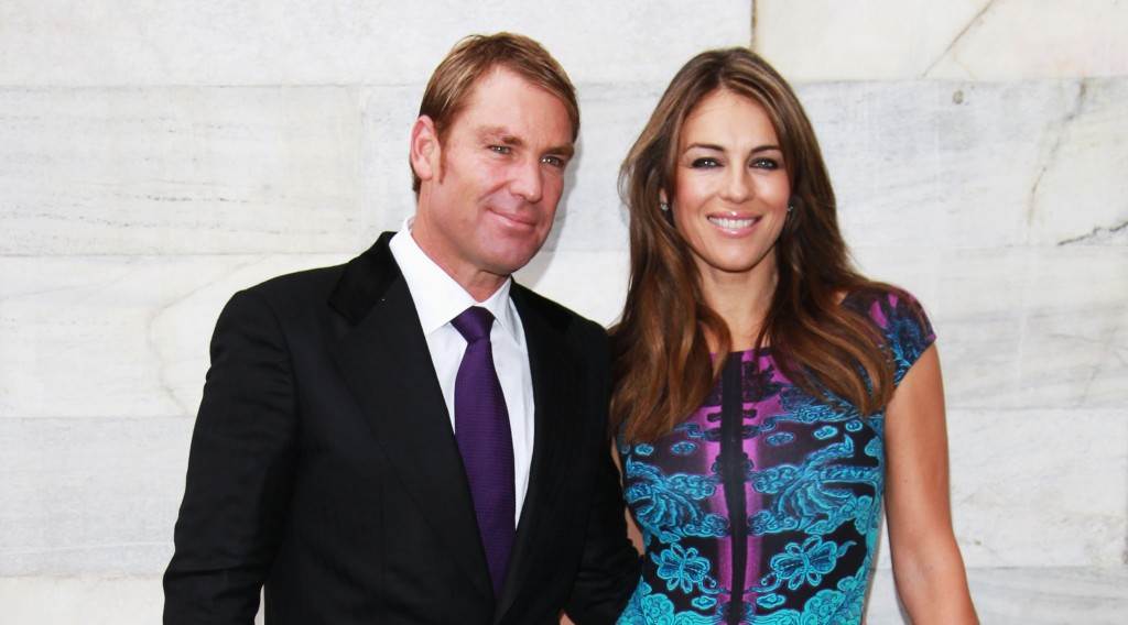 Shane Warne i Elizabeth Hurley