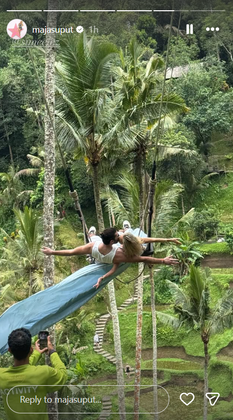 Maja Šuput i Šime Elez na ljuljačci