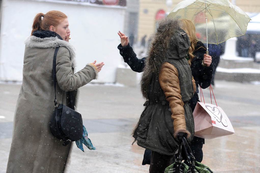 Prijateljice usprkos snježnom nevremenu